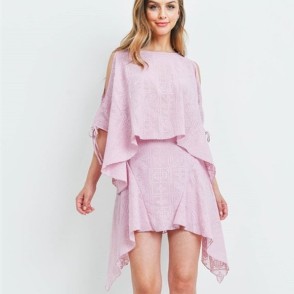Mauve 2 piece skirt set - Picture 1 of 9